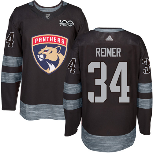 Adidas Panthers #34 James Reimer Black 1917-100th Anniversary Stitched NHL Jersey